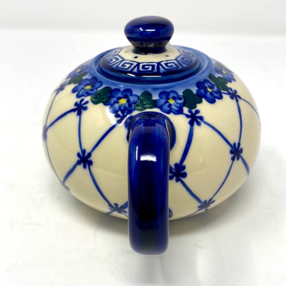 Handmade Polish Boleslawca Pottery Teapot - Picture 3 of 10